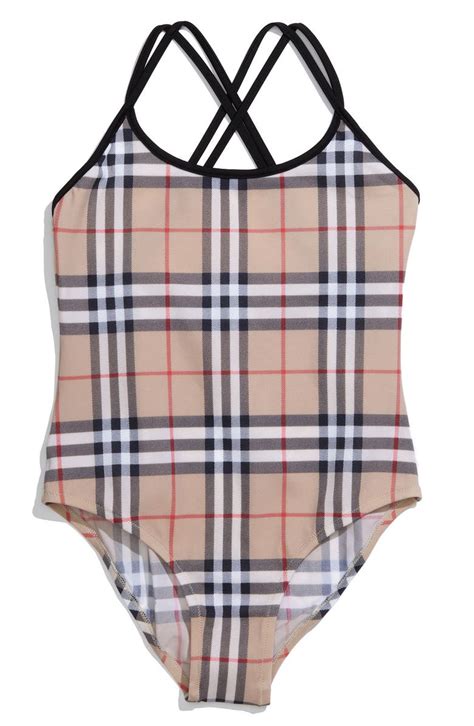 girl burberry|girls Burberry swimsuit.